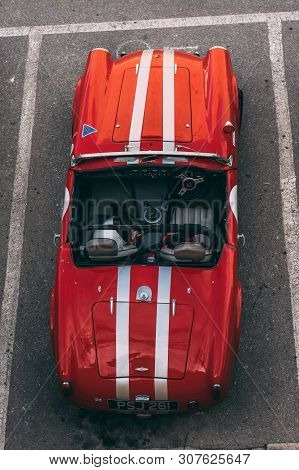 Mdina, Malta - 2016.10.08:  Malta Classic Grand Prix, Red Turner Mk2 Sport Car