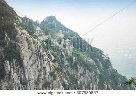 The Sanhuang Buddhist Temple Within The Mount Song Scenic Area In Henan Province China.