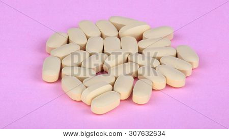 Hiv Therapy Efavirenz On Pink Background At Dry Sunny Summer Day
