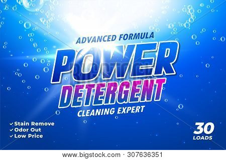 Package Design Template For Laundry Detergent Vector Illustration