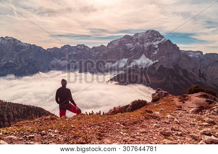 Cloudy Autumn Day In The Italian Alps