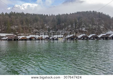 Scenery Around Schoenau Am Koenigssee In Bavaria At Winter Time