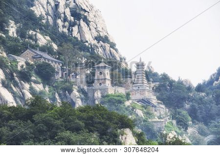 The Sanhuang Buddhist Temple Within The Mount Song Scenic Area In Henan Province China.