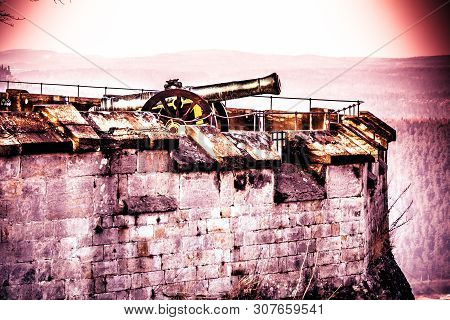 The Historic Old Fortress Konigstein In Saxony