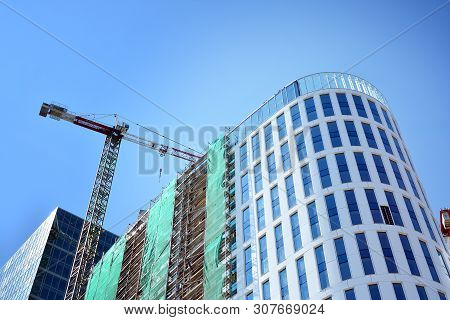 Warsaw, Poland. 22 June 2019. Construction Of The Warsaw Hub. The Warsaw Hub Will Comprise 75,000 Sq