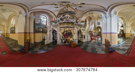 Grodno, Belarus - June, 2019: Full Seamless Spherical Hdri Panorama 360 Degrees Angle View In Interi