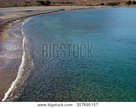 Beach In Kreta Island Karoumes Background Wallpaper Fine Art Prints