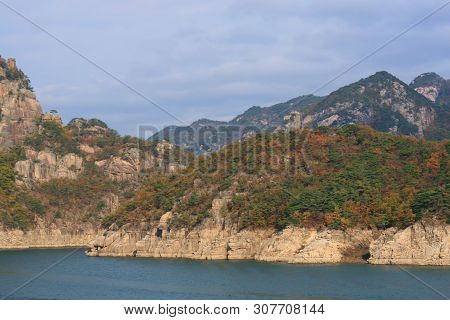 Beautiful Scenery Of Water And Nature In Korea, Danyang Lake
