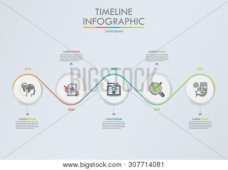 Business Data Visualization. Timeline Infographic Icons Designed For Abstract Background Template Wi
