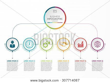 Business Data Visualization. Timeline Infographic Icons Designed For Abstract Background Template Wi