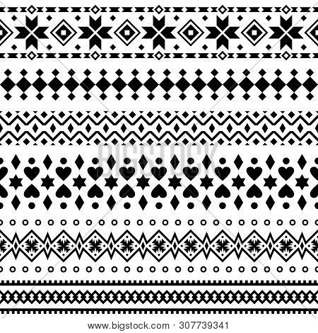 Ethnic Seamles Pattern Vector. Aztec, Bohemian, Inca, Navajo, Indian, Mexican Art Design For Christm