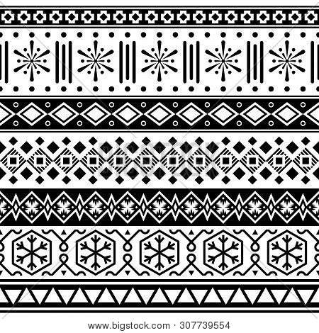 Ethnic Seamles Pattern Vector. Aztec, Bohemian, Inca, Navajo, Indian, Mexican Art Design For Christm
