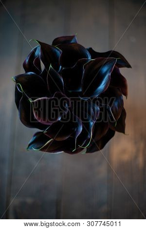 Bouquet Of Flowers On A Leg In The Interior Of The Restaurant For A Celebration Shop Floristry Or We