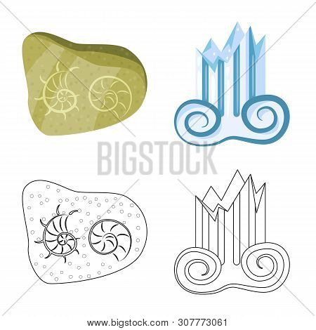 Vector Illustration Of Story And Items Symbol. Set Of Story And Attributes Vector Icon For Stock.