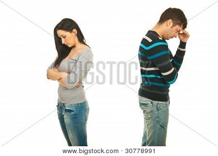 traurig Couple having Konflikt