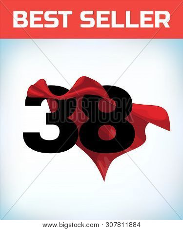 Thirty Eight In Red Hero Cape. Super Cloak. Super Power. Power Concept. Leadership Sign. Superhero S