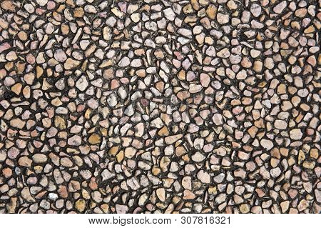 Close Up View At The Pebbels Background