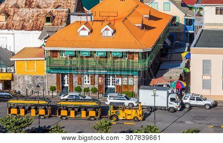 Roseau, Dominica - December 14, 2016: Dominica Is An Island Country In The West Indies With A Capita