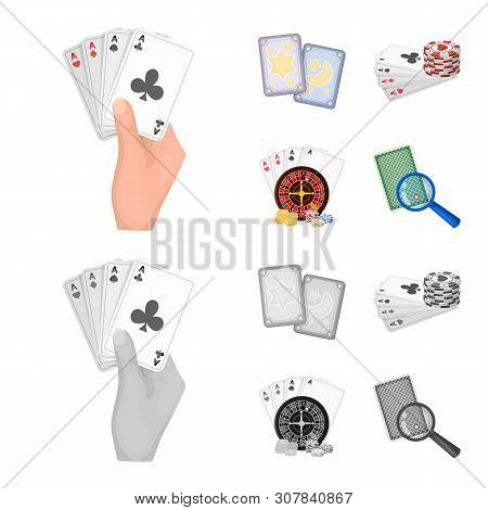 Isolated Object Of Game And Magic Symbol. Collection Of Game And Poker Vector Icon For Stock.
