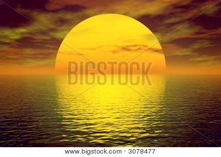 Belo pôr do sol