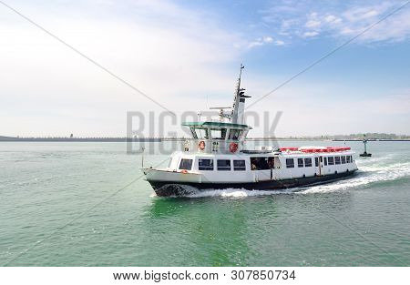 The Ship In Venetian Lagune.