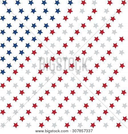  red Gray And Blue Stars Usa Flag Background, Vector