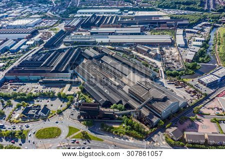 Sheffield, Uk - 20th June 2019: Aerial Shot Of Forgemasters Forge In Sheffield, Home Of The Largest 