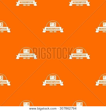 Microcomputers Pattern Vector Orange For Any Web Design Best