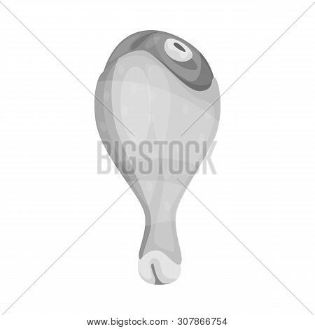 Vector Illustration Of Leg And Chicken Icon. Set Of Leg And Farm Vector Icon For Stock.