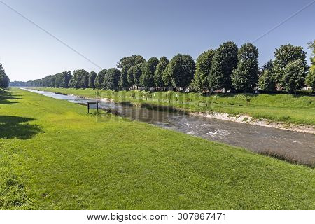 Pirot, Serbia - June 15, 2019: River Nishava, Passing Through The Town Of Pirot, Southern And Easter