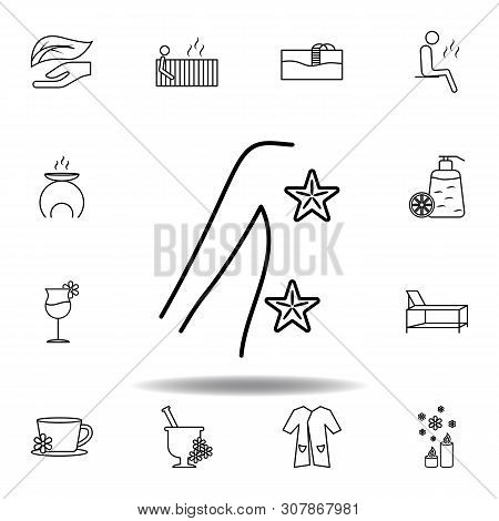 Star Of Sea 5pointed Shape, Massage Outline Icon. Detailed Set Of Spa And Relax Illustrations Icon. 