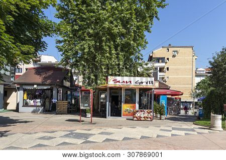 Pirot, Serbia - June 15, 2019: Square And Building At The Center Of Town Of Pirot, Southern And East