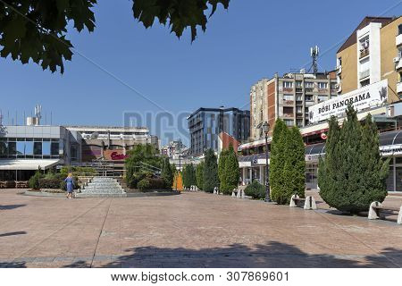 Pirot, Serbia - June 15, 2019: Square And Building At The Center Of Town Of Pirot, Southern And East