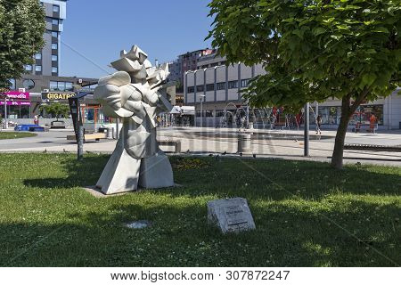 Pirot, Serbia - June 15, 2019: Square And Building At The Center Of Town Of Pirot, Southern And East