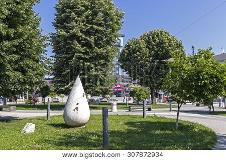 Pirot, Serbia - June 15, 2019: Square And Building At The Center Of Town Of Pirot, Southern And East