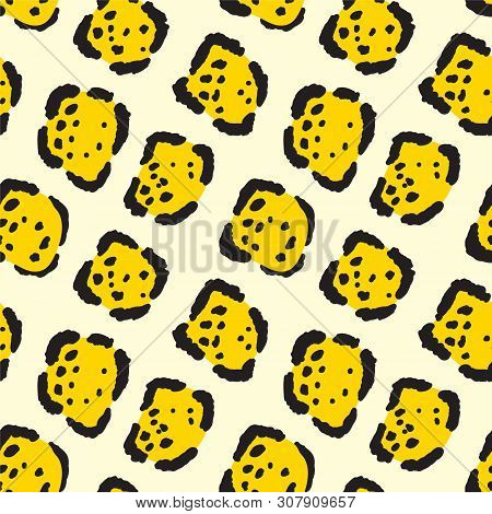 Jaguar Print. Seamless Big Cat Cowhide Texture.