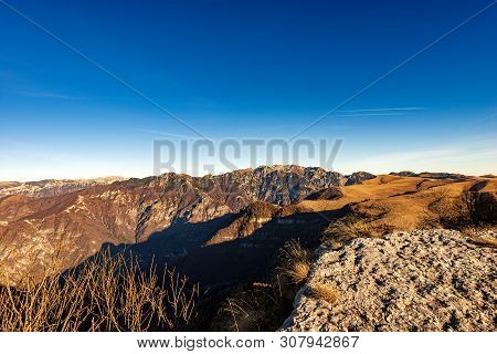 Italian Alps And The Plateau Of Lessinia With The Carega Mountain. Regional Natural Park, Verona Pro