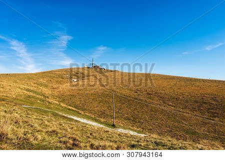 Mount Tomba In The Lessinia Plateau, Italian Alps, Regional Natural Park, Veneto, Verona Province, I