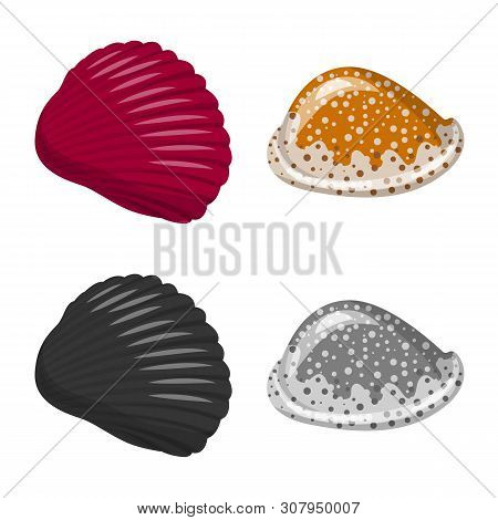 Vector Design Of Animal And Decoration Icon. Set Of Animal And Ocean Vector Icon For Stock.