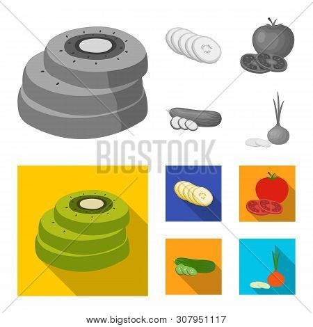 Vector Design Of Vegetable And Fruit Logo. Set Of Vegetable And Food Vector Icon For Stock.