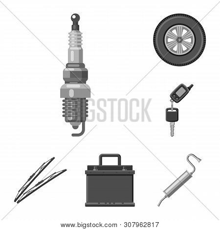 Vector Design Of Auto And Part Icon. Set Of Auto And Car Vector Icon For Stock.