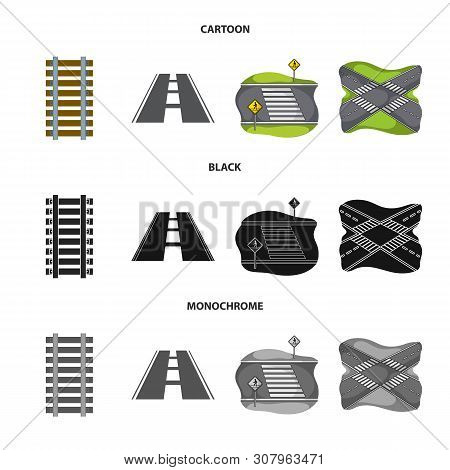 Vector Design Of Road And Street Icon. Set Of Road And Highway Vector Icon For Stock.