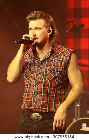 NASHVILLE, TN - JUN 3: Morgan Wallen performs at CMT's RAMJAM on June 3, 2019 at TopGolf in Nashville, Tennessee.