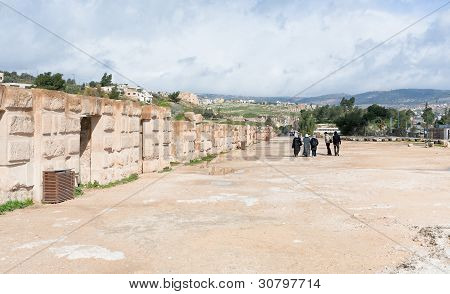 Hippodrome de cirque en ville gréco-romaine de Gerasa Jerash