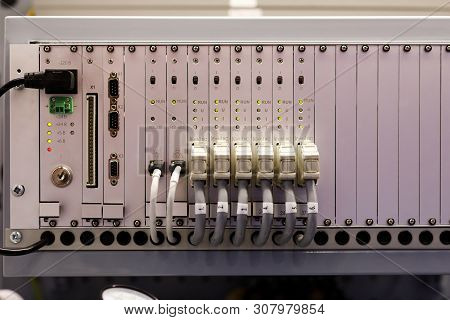 Modular Plc Based Industrial Control System In A Rack.