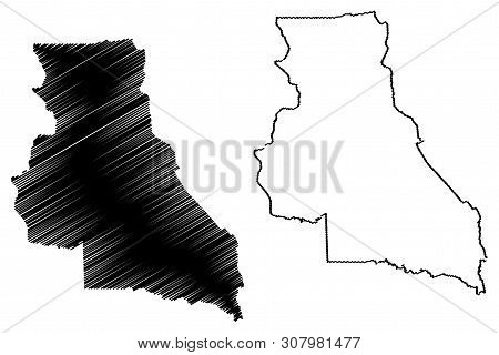 East Region (regions Of Cameroon, Republic Of Cameroon) Map Vector Illustration, Scribble Sketch Eas