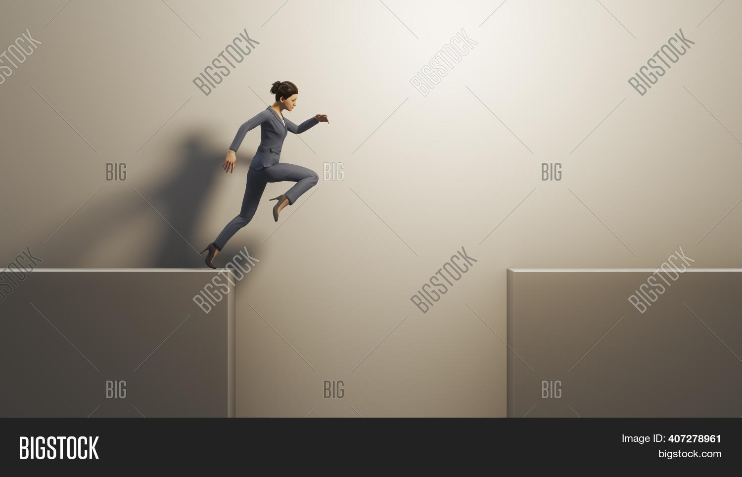 Business Woman Jumps Image & Photo (Free Trial) Bigstock