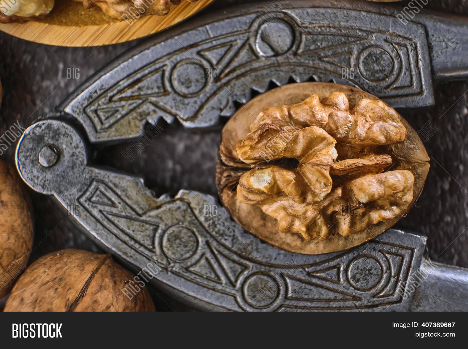 antique walnut cracker