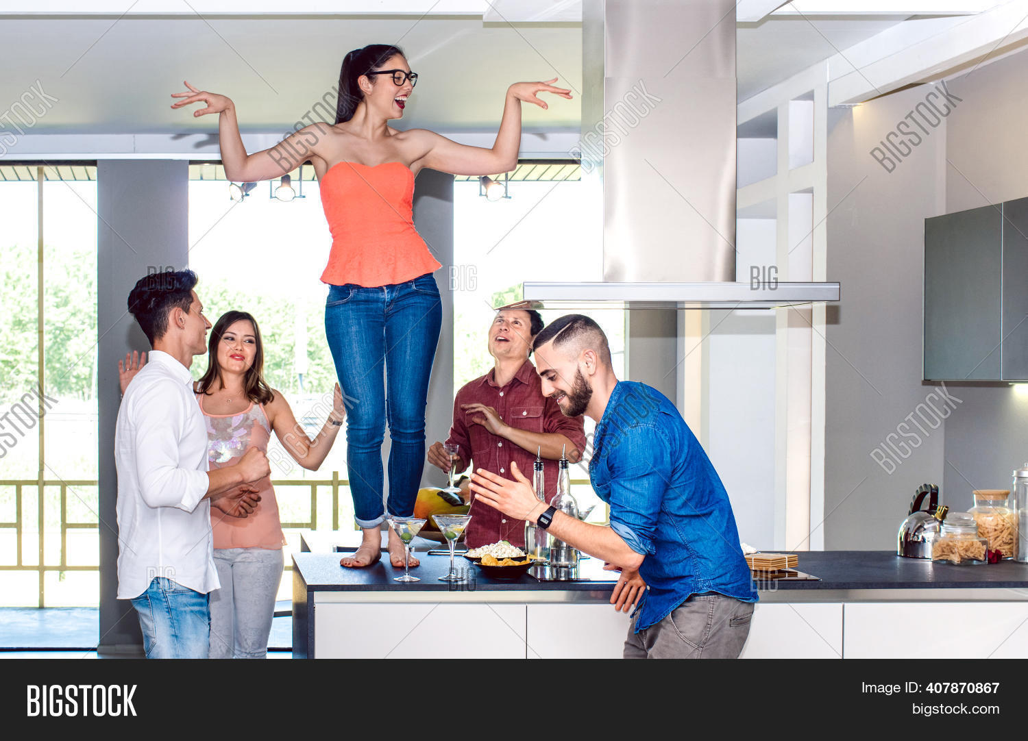 Woman Dancing On Table Image & Photo (Free Trial) Bigstock