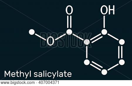 Methyl Salicylate, Wintergreen Oil Molecule. It Is Methyl Ester Of Salicylic Acid, Flavouring Agent,
